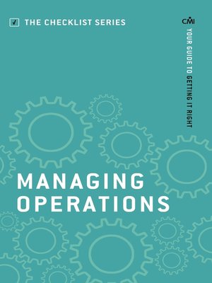 cover image of Managing Operations